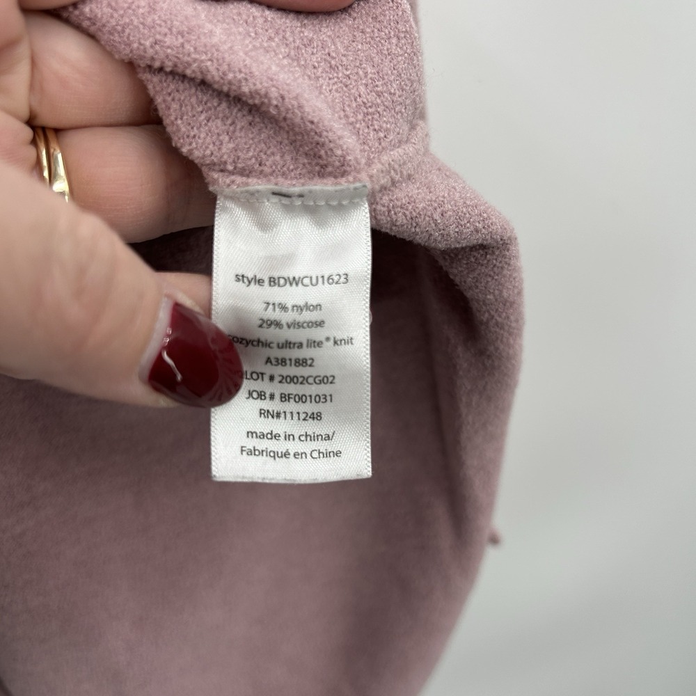 Barefoot Dreams Cozychic Ultralite Cowl Neck Tunic Sweater Size Med Pink‎ Lounge - Picture 6 of 9